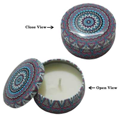 "Cute scented candle with lid (Blue Color) - Click here to View more details about this Product